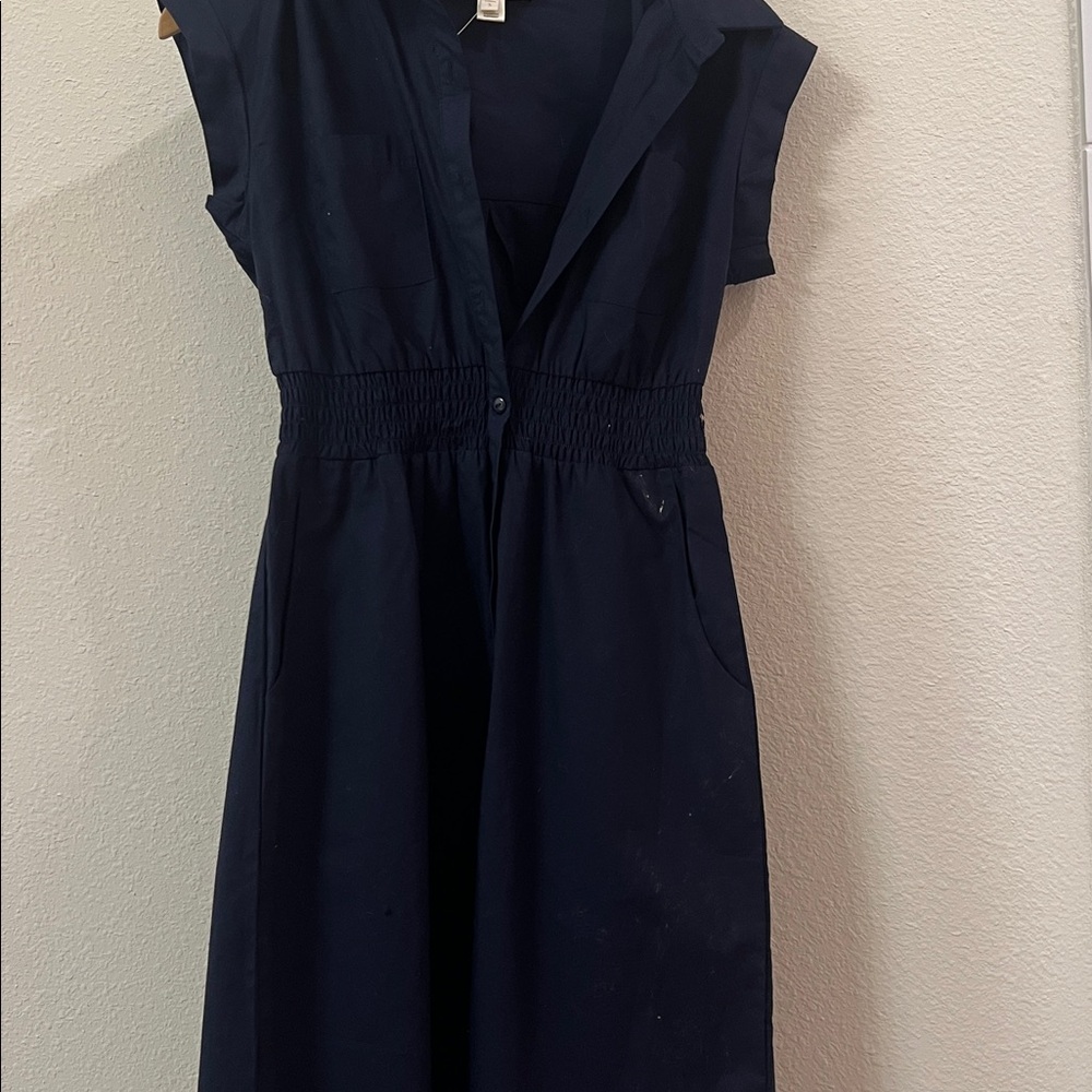 Elegant Navy Midi Dress